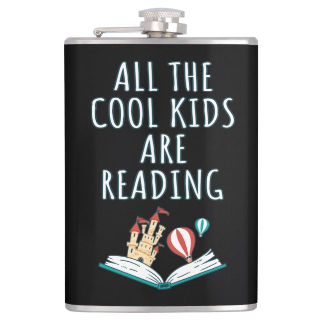 Alle Coolen Kinder lesen Flasche II Flachmann (Vorderseite)