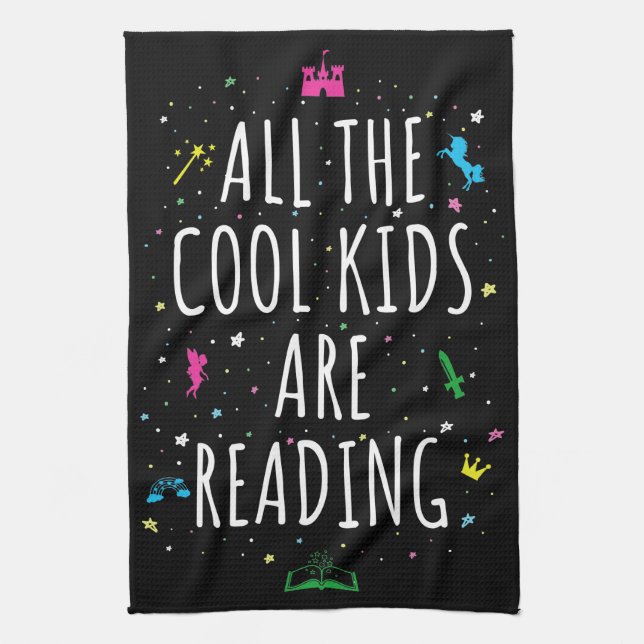 Alle Coolen Kinder lesen I Geschirrtuch (Vertikal)