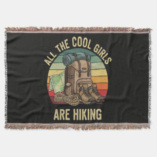 Alle coolen Mädchen wandern Retro Decke