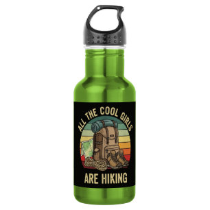 Alle coolen Mädchen wandern Retro Edelstahlflasche