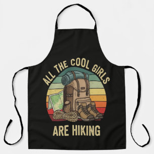 Alle coolen Mädchen wandern Retro Schürze