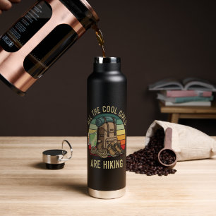 Alle coolen Mädchen wandern Retro Trinkflasche