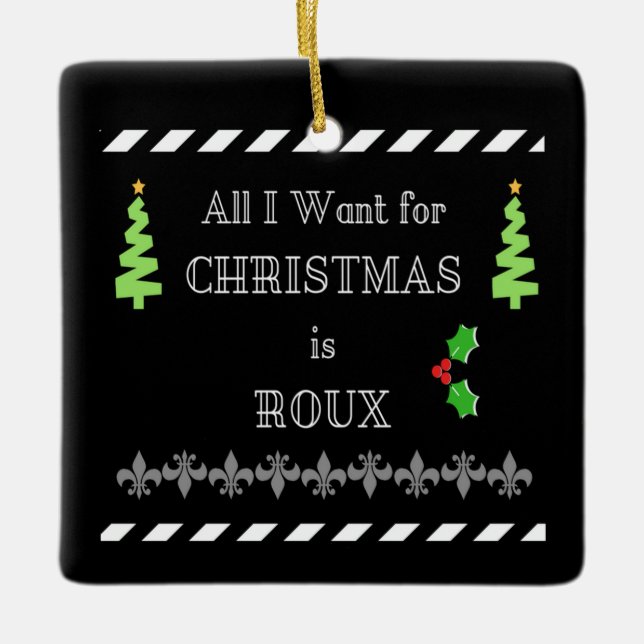Alle, die ich für Weihnachten will, ist Keramikornament (Vorderseite)