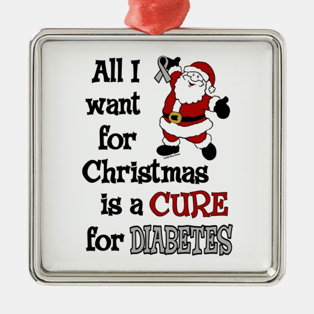 Alle, die ich für Weihnachts… Diabetes will Ornament Aus Metall (Vorne)