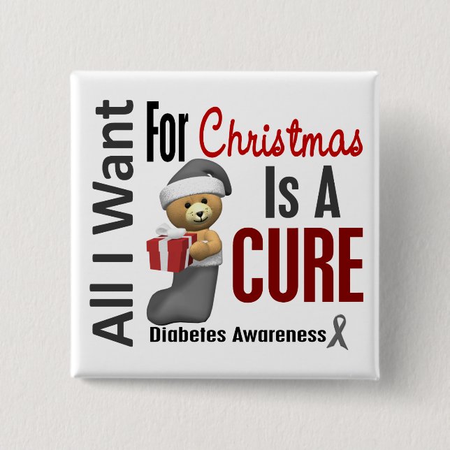 Alle, die ich für Weihnachtsdiabetes will Button (Vorderseite)