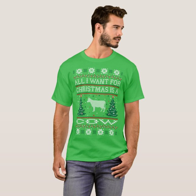 Alle, die ich für Weihnachtskuh-hässliches T-Shirt (Vorne ganz)