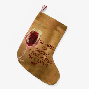 Alle, die ich für Weihnachtswein-Strumpf will Kleiner Weihnachtsstrumpf