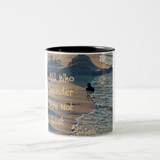 Alle, die wandern zweifarbige tasse
