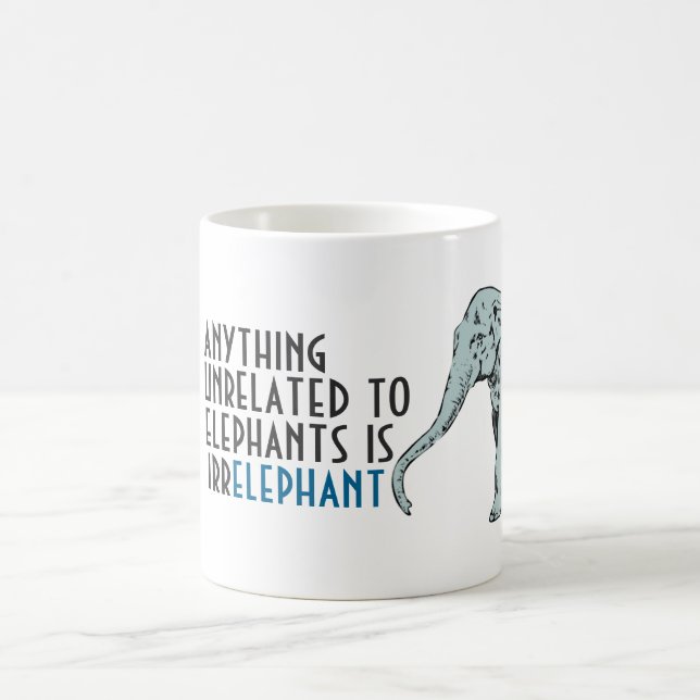 Alle, die zu den Elefanten ohne Bezug ist, ist Kaffeetasse (Mittel)