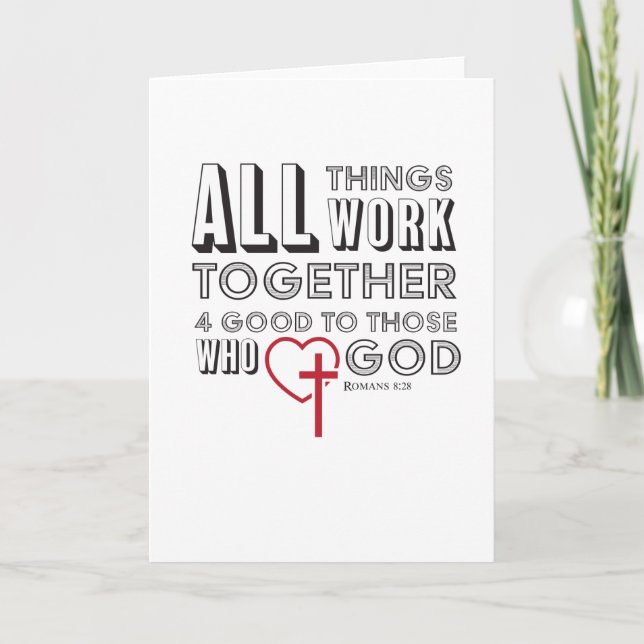 Alle Dinge arbeiten zusammen 4 gute Inspiration Karte (Vorderseite)