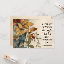 Alle Dinge durch Christus Bibel Verse Flat Card