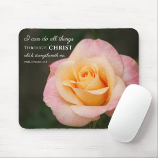 Alle Dinge durch Christus Philippinen 4:13 Rose Mousepad