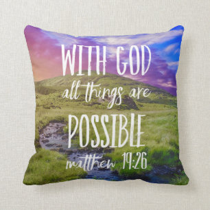 Alle Dinge sind möglich Bibel Verse Christlich Kissen