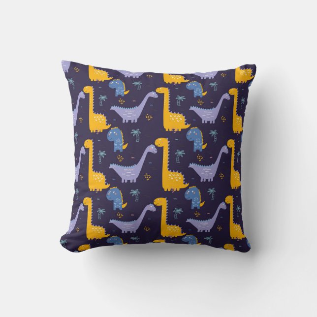 Alle Dinos Groß und Klein Throw Kissen (Vorderseite)