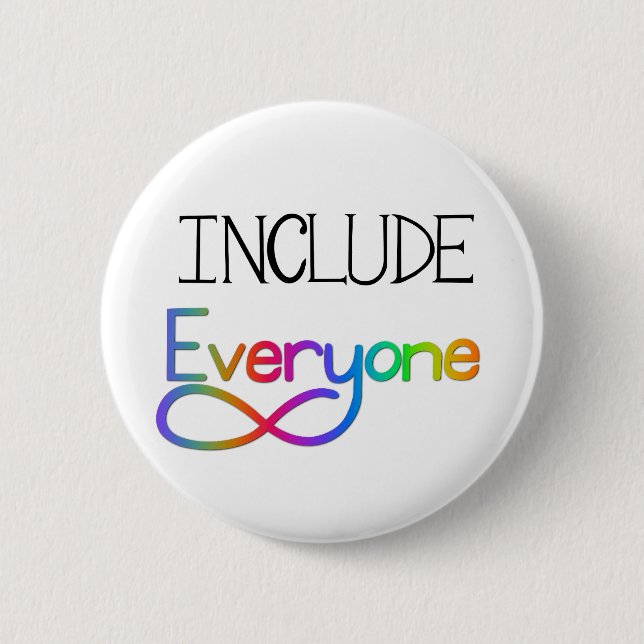 Alle einbeziehen - Neurodiversitätsbewusstsein Button (Vorderseite)