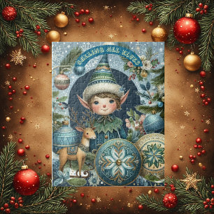 Alle Elfen-Schneeflocken zum Weihnachtsfest eingel