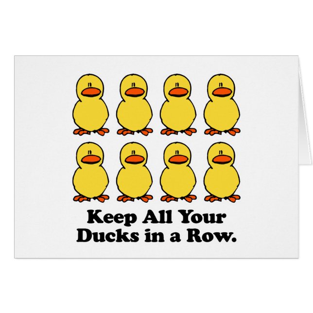 Alle Enten in einer Reihe behalten (Vorderseite (Horizontal))
