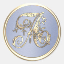 Alle ersten Gold Monogram Hübsch Blue