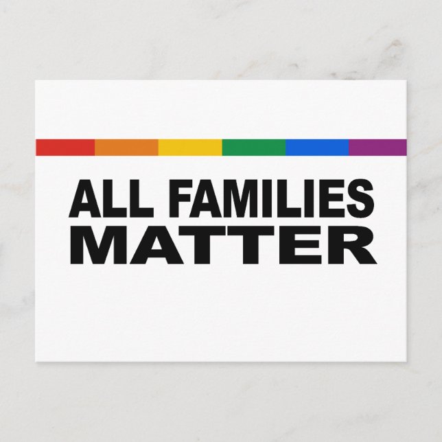 Alle Familien sind wichtig Postkarte (Vorderseite)