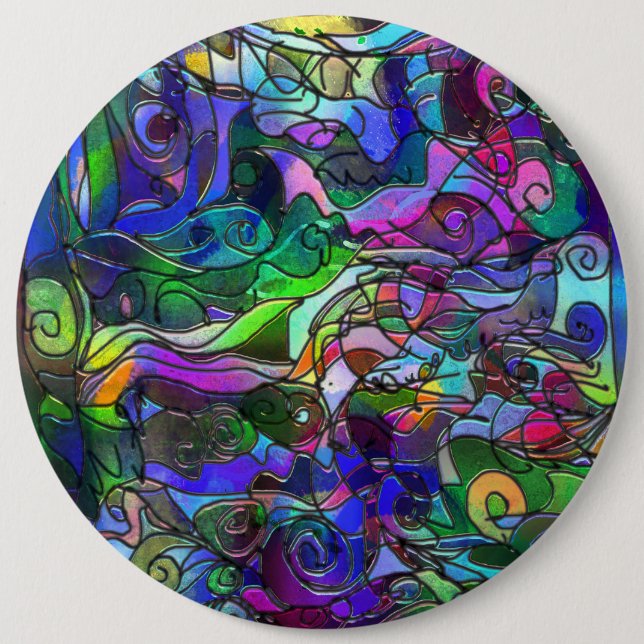 Alle Farben mit Wirbel und Linien Button (Vorderseite)