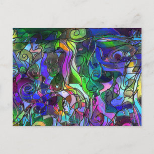 Alle Farben mit Wirbel und Linien Postkarte