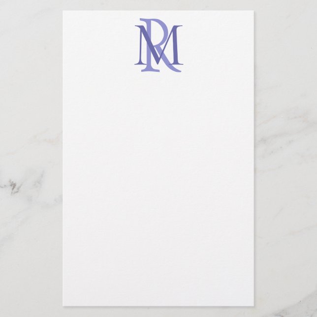 Alle Farbüberschneidungen Monogramm-Stationery (Vorderseite)