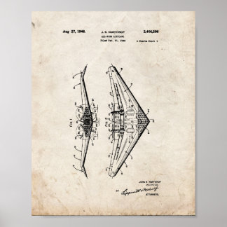 Alle-Flügel-Patent - Altes Aussehen Poster