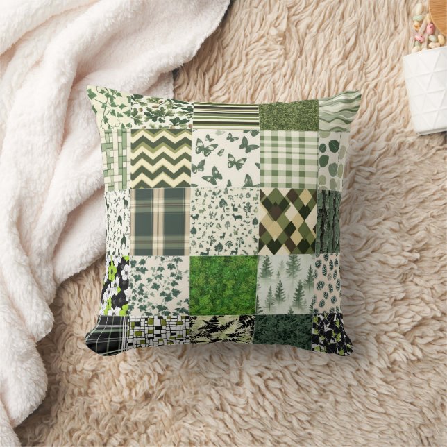 Alle Forest Green Cheat Quilt Muster 2025 Kissen (Decke)