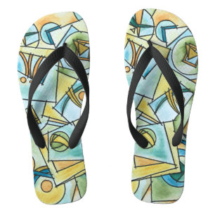 Alle Formen und Größen Moderne Bauhaus Geometrisch Flip Flops