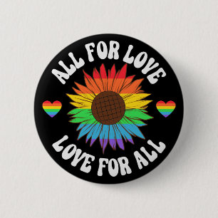Alle für die Liebe Liebe für alle   Gay Pride Mona Button