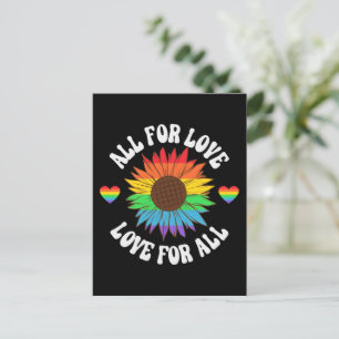 Alle für die Liebe Liebe für alle   Gay Pride Mona Postkarte
