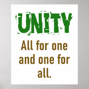 Alle für einen und einen für alle - Einheitspreis Poster