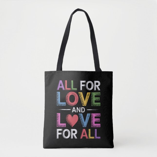 Alle für Liebe und Liebe für alle dreimonatigen LG Tasche (Vorderseite)