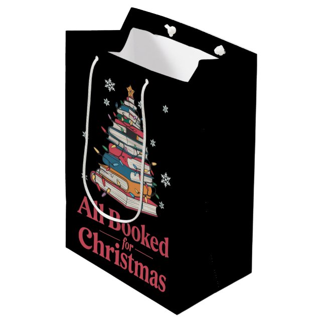 Alle für Weihnachts-Buchbaumleuchten gebucht Mittlere Geschenktüte (Vorderseite Schrägansicht)