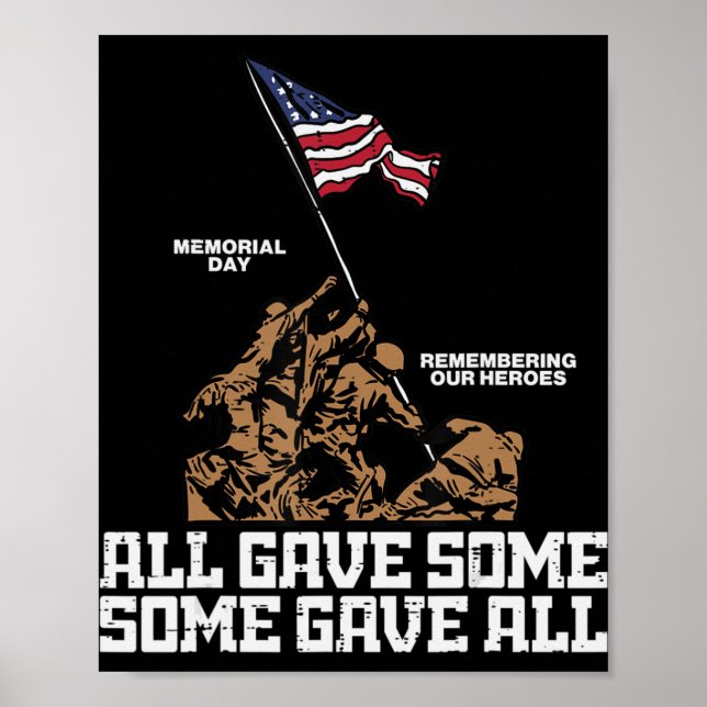 Alle gaben einigen ein paar Soldaten US-Flag-Memor Poster (Vorne)