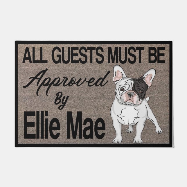 Alle Gäste müssen von Hund Personalisiert Fußmatte (Vorderseite)