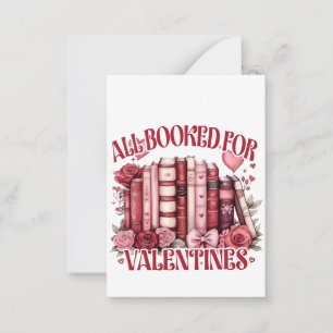 Alle gebucht für Valentine Bookish Book Lover Mitteilungskarte