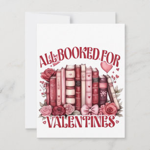 Alle gebucht für Valentine Bookish Book Lover Mitteilungskarte