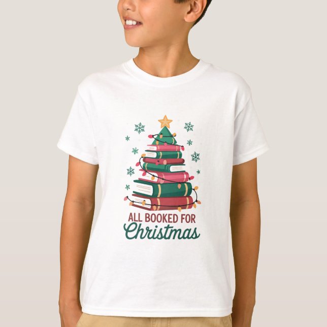 Alle gebucht für Weihnachten Bibliothekar Lover Tr T-Shirt (Vorderseite)