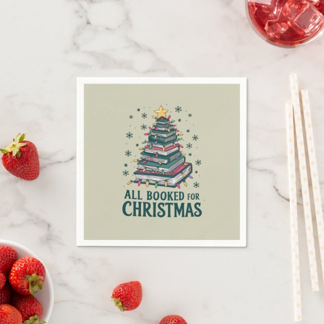 Alle gebucht für Weihnachten Geschenk für Libraria Serviette (Beispiel)
