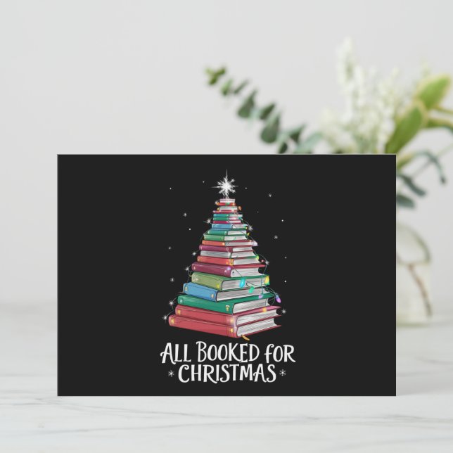 Alle gebucht für Weihnachten Librarian Xma Buchlie (Stehend Vorderseite)