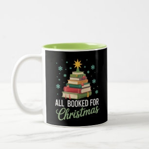 Alle Gebucht Für Weihnachtsbaum Bücher Lehrer Xmas Zweifarbige Tasse