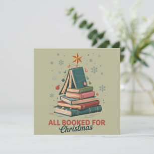 Alle gebucht für Weihnachtsbuch Tree Xmas Lehrer Feiertagskarte