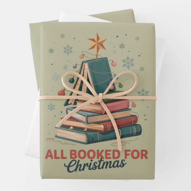 Alle gebucht für Weihnachtsbuch Tree Xmas Lehrer Geschenkpapier Set (Beispiel)