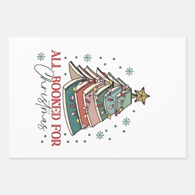 Alle gebucht für Weihnachtsbuch Weihnachten Weihna Geschenkpapier Set (Vorderseite)