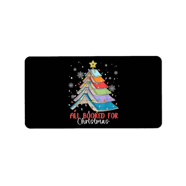 Alle gebucht für Weihnachtsbuch Weihnachtsbaum Lic Adressaufkleber (Vorne)