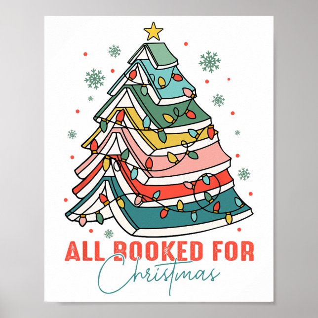 Alle gebucht für Weihnachtsbuch Weihnachtsbaum Lic Poster (Vorne)