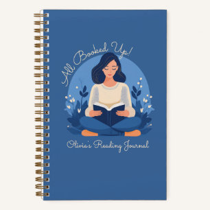 "Alle gebucht!" Personalisiertes Reading Journal Notizbuch