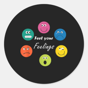 Alle Gefühle sind okay Mental Health Awareness Mon Runder Aufkleber
