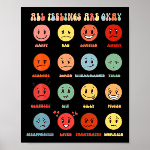 Alle Gefühle sind okay psychische Gesundheitsfrage Poster